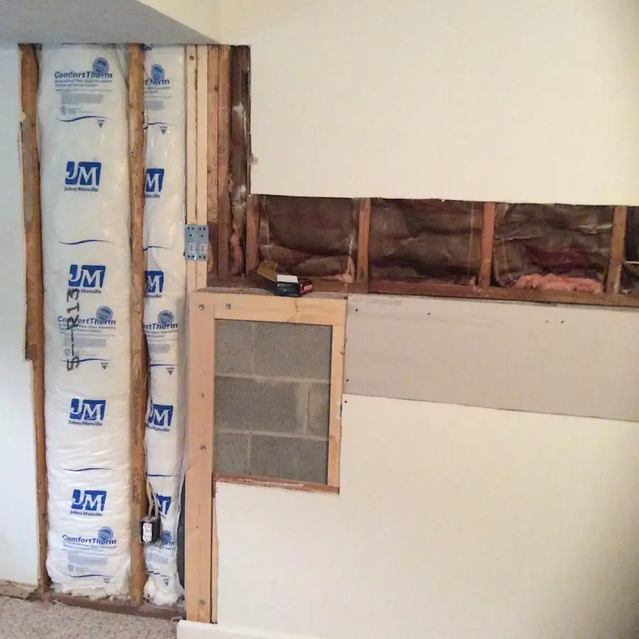 Wall insulation replacement during Basement Flood Cleanup in Westerville